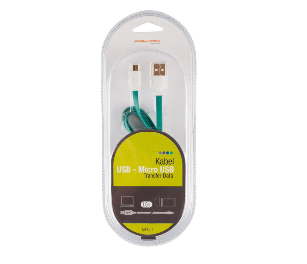ARKAS Kabel USB-MICRO Zielony - 1402932 - zdjęcie 2